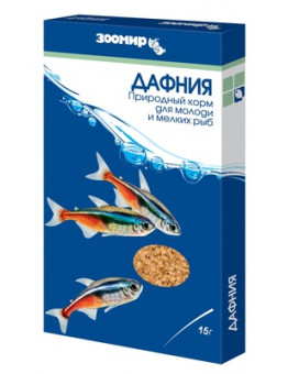 Дафния Зоомир для рыб, рептилий, земноводных, птиц, коробка, 15 г